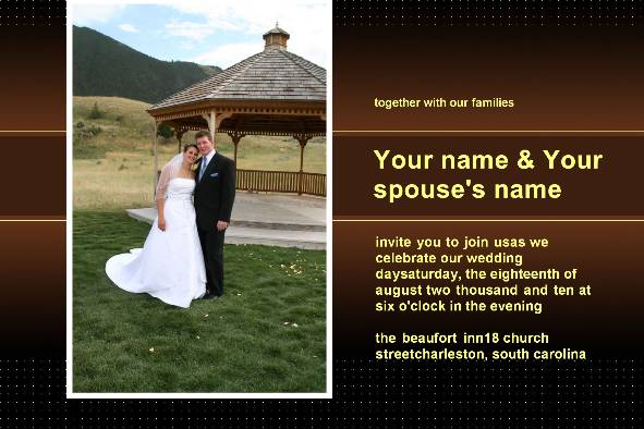結婚の写真テンプレート photo templates 結婚式の招待状-クラシック